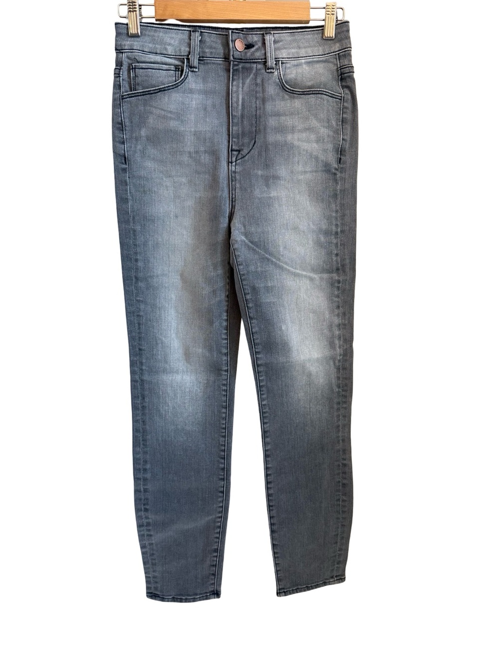 Fidelity Prototype Sample Gray High Rise Skinny Jeans Women's 28 Stretch Denim